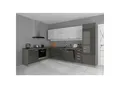 Küche Bianca Ecke IV 210x330 Küchenzeile Hochglanz Grau Weiss Küchenblock Grey