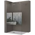 doporro Walk-in-Dusche Duschwand für Dusche Duschabtrennung ESG Mit NANO, Einscheibensicherheitsglas 140 cm x 200 cm