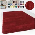 Esprit Hochflor-Teppich Relaxx ESP-4150, rechteckig, Höhe: 25 mm, Wohnzimmer, sehr große Farbauswahl, weicher dichter Hochflor rot 80 cm x 150 cm x 25 mm
