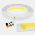 Nobily Fensterleiste 20mm ohne Lippe, 1 m bis 50 m/PVC - selbstklebend Flachleisten Kunststoffleisten Profileleisten Abschlussleisten Zierleisten zur Fenster Montage, Made in Germany