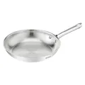 Tefal Duetto On Bratpfanne 28 cm, unversiegelt, dicker Wärmediffusionsboden, Komfort-Griff, langlebig, für alle Herdarten geeignet, Edelstahl, B8660634