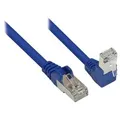 Good Connections® Patchkabel, Cat. 6, S/FTP, PiMF, 250MHz, einseitig 90° nach unten gewinkelt, blau, 7,5m