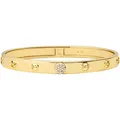 Armreif MICHAEL KORS "PREMIUM, MKC1548AN710", gold (gelbgoldfarben, kristallweiß, kristallweiß), Armbänder, Damen, Silber 925 (Sterlingsilber), mit Zirkonia (synth.)
