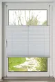 K-home Plissee-Verdunklung, Polyester, Weiß/Silberne Rückseite, B55 x H210 cm