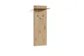 byLIVING Wandpaneel Jakob/Garderoben-Paneel in Eichen-Optik hell-braun/Melamin-Beschichtung/Kleiderstange, 2 Haken und Regal/Platzsparende Wandgarderobe/Garderoben-Set/B 48, H 140, T 28 cm