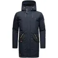 Stone Harbour Wintermantel Ragaan modischer Herren Winterparka mit Teddyfell Futter blau XL (54)