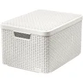 Curver Aufbewahrungsbox Ordnungsbox Sammelbox Kiste NATURAL STYLE L mit Deckel