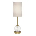 LED Tischleuchte Tischlampe 54.6 cm hoch 3000K in Messing Weiß Beistelllampe