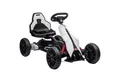 HOMCOM Elektro-Kinderauto Elektro Gokart mit 2-Fach Modus, Sicherheitsgurt, Lenkrad, Belastbarkeit 30 kg, (1-tlg), 12 V, 3-5km,h, für 3-8 Jahre Kinder, Weiß