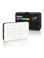 Rollei Lumis Compact RGB, kleine RGB Dauerlicht mit 360 Farben und tollen Lichteffekten, kompackte LED Lampe im Smartphone Format 28565 schwarz