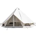 Skandika Tipi Jatuni 400 Protect für bis zu 8 Personen | Mischgewebe aus Baumwolle und Polyester, 4000 mm Wassersäule, Moskitonetz, eingenähter Zeltboden | Glampingzelt, Festivalzelt