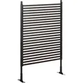 Gartenzaun Steckzaun dekorativ 93 x 150 cm Teichzaun mit Fuß für Balkon Terrasse in Braun, ideal für Garten & Landschaftsgestaltung - Schwarz