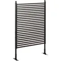 Outsunny Gartenzaun Zaun Aus Metall 93 X 150 Cm Hoch Dekorativer Gitterzaun Set Mit Fuß Hundezaun Oberbogen Zaun Landschaftszaun Für Garten Blumenbeete Tierbarriere Außenbereich Schwarz