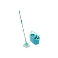 Leifheit Bodenwischer Set Clean Twist Disc Mop Ergo, türkis/grau (1 Set)