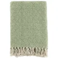 Chic Antique Plaid Decke Aix aus recycelter Baumwolle, verte