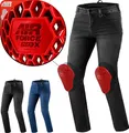 Shima Rider Motorrad Jeans Herren mit Protektoren Airforce Knieprotektoren Motorradhose Kurzgrößen Hosen Motorradjeans für Herren Protektorenhose Textilhose Jeanshose Lang (Männer, Schwarz, 34/34)