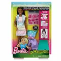 Mattel FRP06 - Barbie - Crayola Design, Farbstempel-Moden Puppe