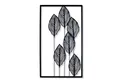 Spetebo Wandbild Metall Wandbild BLÄTTER in schwarz - 60 x 35 cm, Blätter (Stück, 1 St), Deko Bild zum Aufhängen
