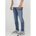 Jack & Jones Slim-fit-Jeans JJIGLENN Slim-Fit mit Stretch und praktischer 5-Pocket-Form Baumwollmischung, slim fit blau 28