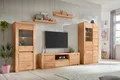 OTTO home Wohnwand BURANO 3-teilig, Lowboard mit Kabeldurchführung, Breite 310cm, (Set, 4-St), Fronten aus Massivholz, Korpus aus Melamin, verstellbare Einlegeboden