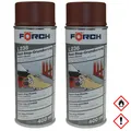 2 x Rost Stop Grundierung Förch L236 Spray 400ml rotbraun Rostschutz