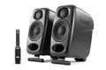 IK Multimedia iLoud Micro Monitor Pro - Pair - 2-Way bi-amped, highly portable, digitally controlled compact reference studio monitors. X-MONITOR. Incl. ARC calibration mic. Black.