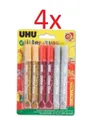 4x UHU Glitterglue 10ml 6ST 3-fach Klebdtoff Bastel Kreativ Kleben Klebestifte
