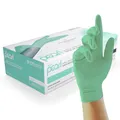 UNIGLOVES - Mint PEARL® Passgenaue Einweghandschuhe aus Nitril | Lebensmittelecht, puderfrei & latexfrei | hohe Festigkeit & Haltbarkeit | 100 Stück | Einmalhandschuh L