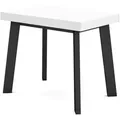 Skraut Home Konsolentisch, Weiß, Schwarz, Holzwerkstoff, Rechteckig,Rechteckig, 180x73x90 cm, Wohnzimmer, Wohnzimmertische, Konsolentische