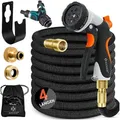KESSER Gartenschlauch, Premium Wasserschlauch Flexibler Schlauch Gartenschlauch Flexischlauch schwarz 22.5 m