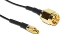 DeLOCK 88471 MMCX SMA Interface Gold, schwarzes Kabel und Adapter