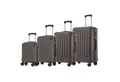 YONSLY Kofferset 4er Set, Reisekoffer Trolley mit 360° Rollen ABS-Hartschalen, 4 Rollen, (4 tlg., Sicherheitsschloss Weichem Gummigriff Handgepäck S/M/L/XL), Leichtes Gepäckset Trolley 4er Koffer Set, Reisekoffer