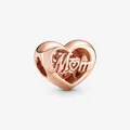 Pandora 781451C00 Charm Damen Dankeschön Mum Herz 14k Rosé Vergoldet