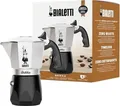 Bialetti Brikka, Mokka-Kanne, 0,17 l, Schwarz, Edelstahl, Aluminium, 4 Tassen, Thermoplast