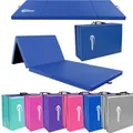 eyepower 180x60 Klappbare Turnmatte für Zuhause - Gymnastikmatte Dicke 5cm - Weichbodenmatte Klappbar - Turnmatte Outdoor Sport Matratze Sportmatte Klappbar Fitness Matte Yogamatte Blau-Schwarz