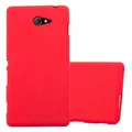 Cadorabo Schutzhülle für Sony Xperia M2 / M2 AQUA Hülle in Rot Handyhülle TPU Etui Cover Case