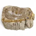 Waschbecken Versteinertes Holz #30 Aufsatzwaschbecken Waschschale Unikat Stein