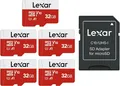 Lexar Micro SD Karte 32GB 5er Pack, Speicherkarte Micro SD