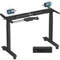 SONGMICS Höhenverstellbar Elektrisch mit Doppelmotor Tischgestell mit Memory-Funktion schwarz - Braun/Schwarz