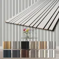 HEXIM Akustikpaneele 6 Stück 278x60cm Holz Mila - flexible Holzpaneele Platten Wandpaneele Wanddeko Kombipaneel Wandverkleidung Schalldämmung Akustikfilz weiß (10.02m² White)