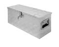 ECD Germany Werkzeugbox Werkzeugkasten aus Aluminium Werkzeugkoffer Werkzeugkiste Wasserdicht (1 St), Transportbox Silber abschließbar Kiste Deichselbox Truckbox Box Alubox