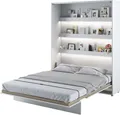 Wandklappbett Bed Concept 160x200 Schrankbett Vertikal Wandbett Gästebett Weiß