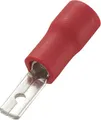TRU COMPONENTS 736753-2.5 Flachstecker Steckbreite: 2.8mm Steckdicke: 0.8mm 180° Teilisoliert Rot 100St.