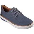 Skechers HYLAND-RATNER Sneaker, Sommerschuh, Schnürschuh in veganer Verarbeitung blau|braun 44 EU