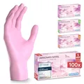 ARNOMED Einweghandschuhe Pink 100 Stück/Box, Einmalhandschuhe S, Nitrilhandschuhe, Handschuhe Einweg puderfrei, latexfreie Gummihandschuhe, Einweghandschuhe in XS, S, M & L verfügbar