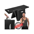 Miweba Sports Gymnastikmatte GM100, faltbar, rutschfest, Turnmatte für zuhause, Tragegriffe, PVC (Schwarz)