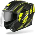Airoh Motorradhelm Rev 19 Ikon Klapphelm, vorbereitet für Kommunikationssystem,integriertes Sonnenvisier