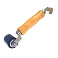 2 in 1 Silikon Andrückrolle & Messing Nahtrolle - Premium Dachdecker Werkzeug mit ergonomischem Griff - Kugelgelagerte Gummiwalze in schwarz und 45mm Rollendurchmesser