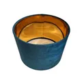 Lampenschirm Rund Retro Vintage Farbe: Schwarz/Grün Stofflampenschirm Textilschirm Ersatzschirm Tischlampe Pendelleuchte E27 Fassung Durchmesser (1x türkis/gold samt)