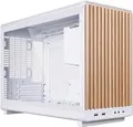 Lian Li A3-mATX Wood Glass Edition White - Micro-Tower PC-Gehäuse, Weiß/Holz (A3W-WDG)